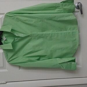 A green Calvin Klein button down shirt. Size L